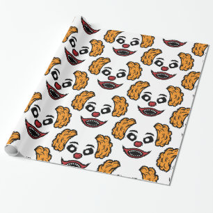 Funny Scary Clown Thunder_Cove Wrapping Paper