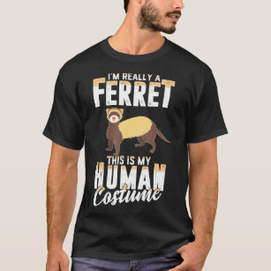 Funny Scary Ferret Human Costume Halloween Women M T-Shirt