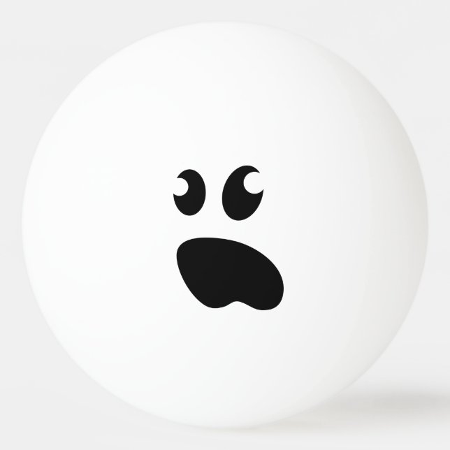 Funny scary ghost Halloween party ping pong balls (Front)
