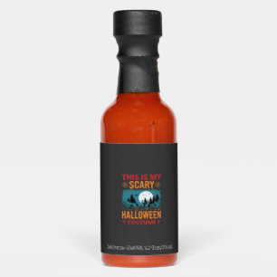 Funny Scary Halloween Costume Graveyard Moon Graph Hot Sauces