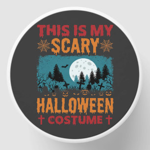Funny Scary Halloween Costume Graveyard Moon Graph Mini Candle Favors