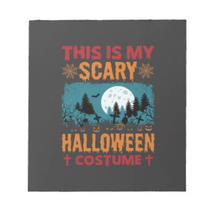 Funny Scary Halloween Costume Graveyard Moon Graph Notepad