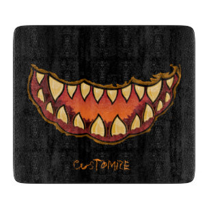 Funny Scary Jack o'lantern Thunder_Cove Cutting Board