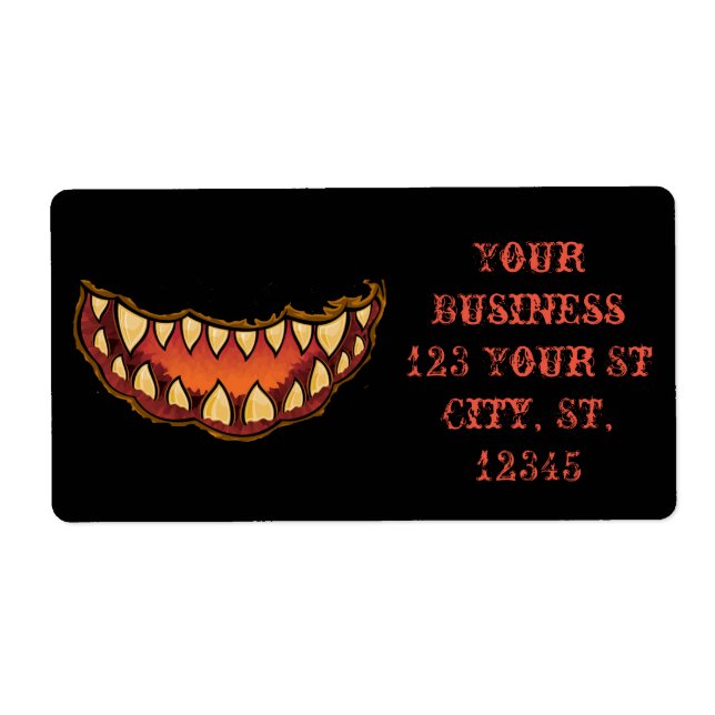 Funny Scary Jack o'lantern Thunder_Cove Label (Front)