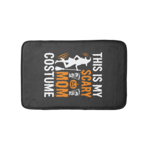 Funny Scary Mom Costume Halloween Witch Bath Mat