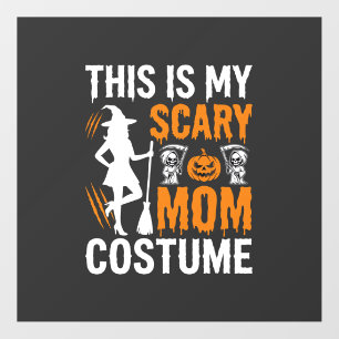Funny Scary Mom Costume Halloween Witch Floor Decals