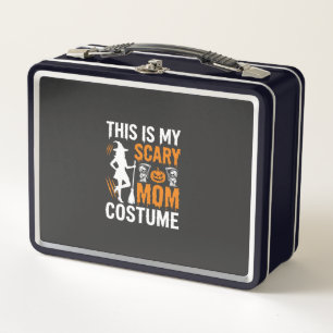 Funny Scary Mom Costume Halloween Witch Metal Lunch Box