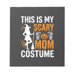 Funny Scary Mom Costume Halloween Witch Notepad