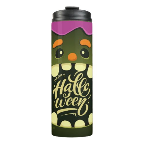 Funny Scary Monster Happy Halloween Thermal Tumbler