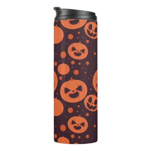 Funny Scary Pumpkin Faces  Thermal Tumbler