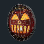 Funny Scary Pumpkin Happy Halloween Dart Board<br><div class="desc">Funny Scary Pumpkin Happy Halloween Party entertainment,  Halloween Dartboard,  add Name or Text</div>