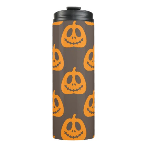 Funny Scary Pumpkin Smile Faces  Thermal Tumbler