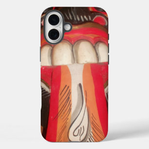 Funny Scary Weird Tongue Asian Halloween Amazing iPhone 16 Plus Case