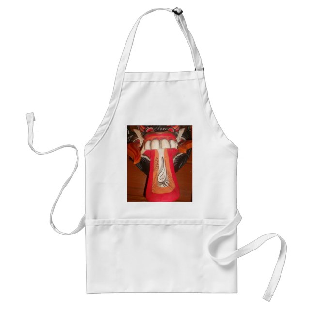 Funny Scary Weird Tongue Halloween Mask Adult Apron (Front)
