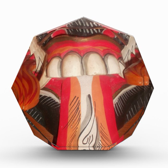 Funny Scary Weird Tongue Halloween Mask Award (Front)