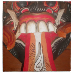 Funny Scary Weird Tongue Halloween Mask Cloth Napkin