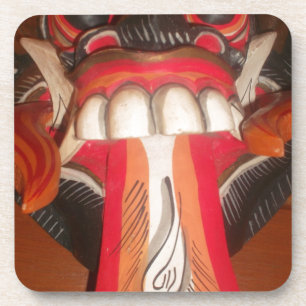 Funny Scary Weird Tongue Halloween Mask Coaster