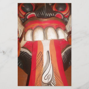 Funny Scary Weird Tongue Halloween Mask Stationery