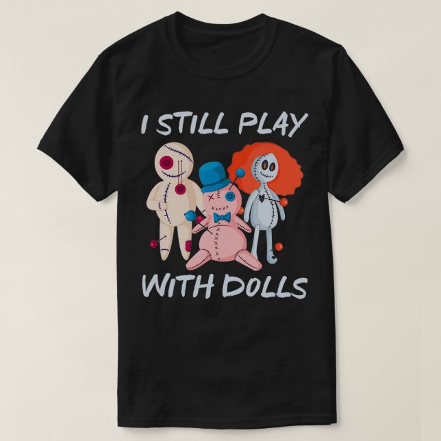 Funny Scary Witch Voodoo Doll Gift Halloween  T-Shirt (Design Front)