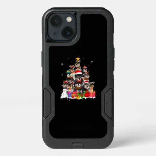 Funny Schnauzer Christmas Tree Pet Dog Lover Gift iPhone 13 Case