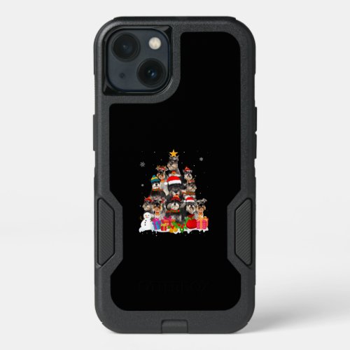 Funny Schnauzer Christmas Tree Pet Dog Lover Gift iPhone 13 Case