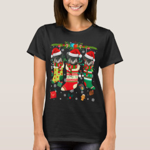 Funny Schnauzer Christmas Tree Socks Dog Lover Xma T-Shirt