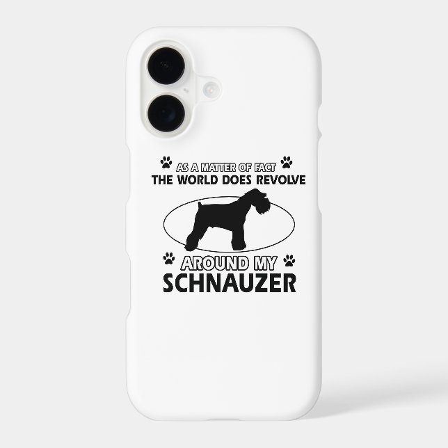 funny SCHNAUZER designs Iphone Case (Back)