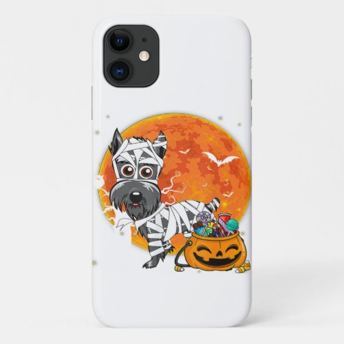 Funny Schnauzer Dog Halloween  Dog Lover Gift iPhone 11 Case