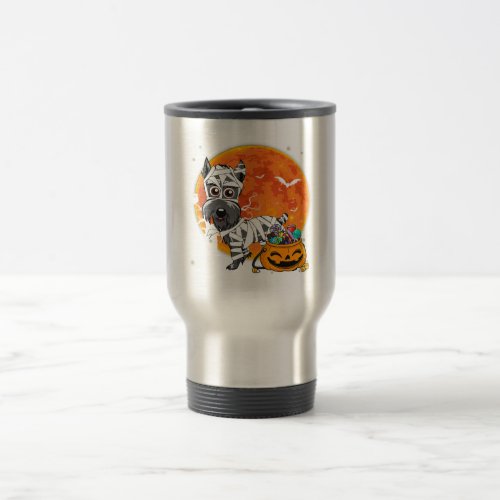 Funny Schnauzer Dog Halloween  Dog Lover Gift Travel Mug