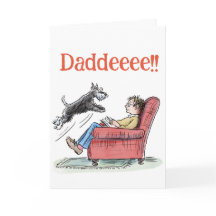 Funny Schnauzer Father's Day Greetings Card