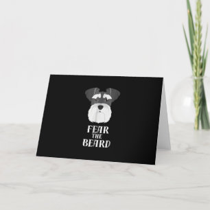 funny schnauzer fear beard gift holiday card