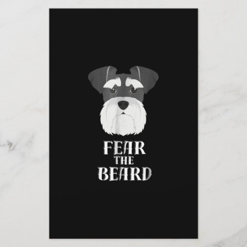 funny schnauzer fear  beard gift stationery