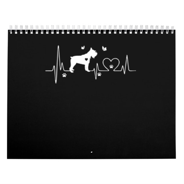 Funny Schnauzer Heatbeat Gift Calendar (Cover)