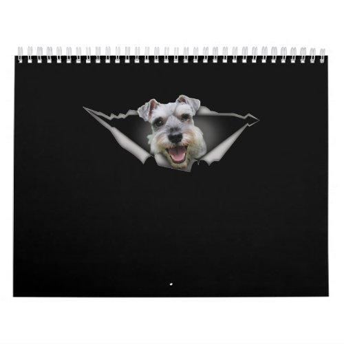 Funny schnauzer Lover Gift Calendar