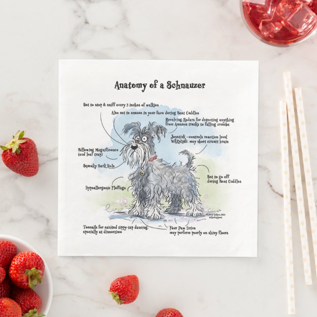 Funny Schnauzer Paper Napkin (Insitu)