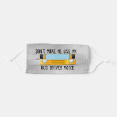 Funny School Bus Driver Adult Cloth Face Mask (Front, Folded)
