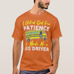 Funny School Bus Driver Christian Design with God T-Shirt