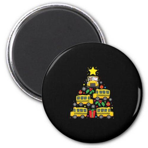 funny school bus driver christmas tree  ornament magnet