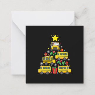 funny school bus driver christmas tree ornament note card
