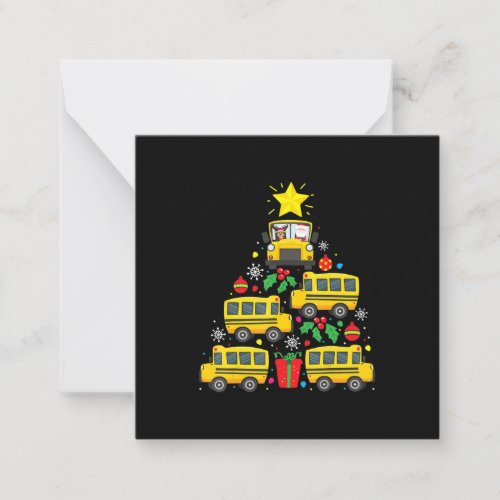 funny school bus driver christmas tree  ornament note card