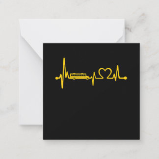 funny school bus driver gift  love school bus note card