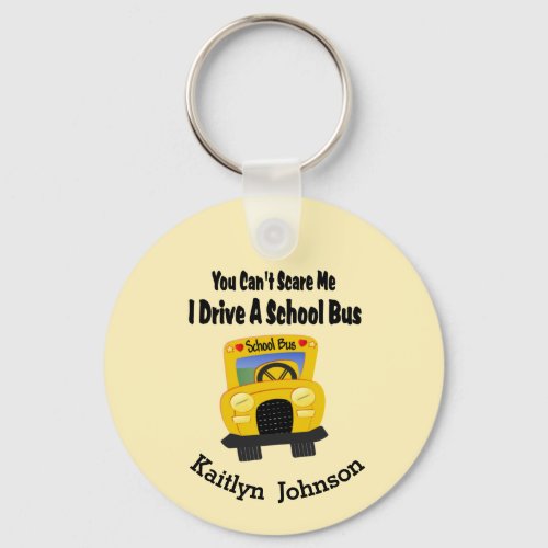 Funny School Bus Driver Key Ring