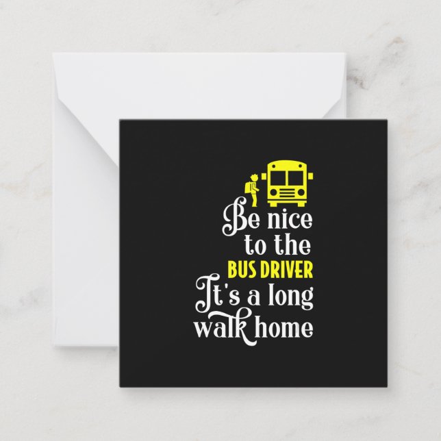 funny school bus driver note card (Front)