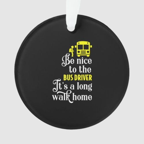 funny school bus driver ornament