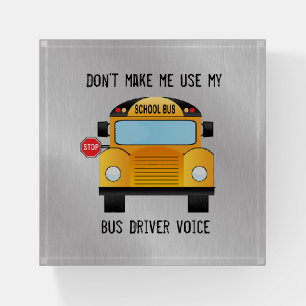 Funny School Bus Driver Paperweight