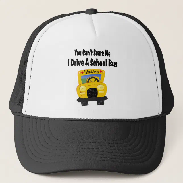 Funny School Bus Driver Trucker Hat | Zazzle