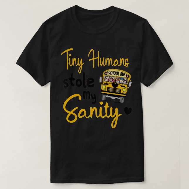 Funny School Bus Driving School Bus Driver  T-Shirt (Design Front)