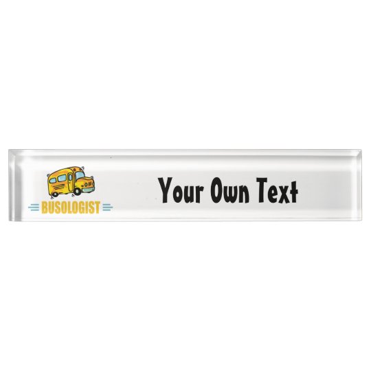 Funny School Bus Name Plate