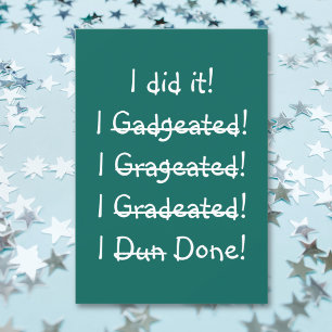 Funny School College Graduation Party Invite Card