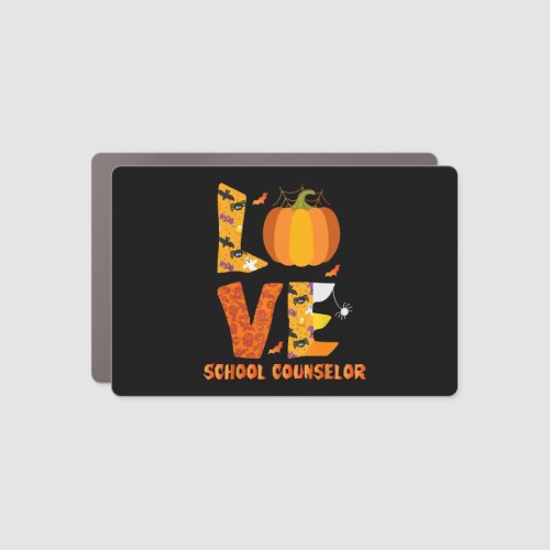 Funny School Counselor Love Halloween Car Magnet